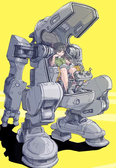4/6はよむなので何か読んでる絵です 
