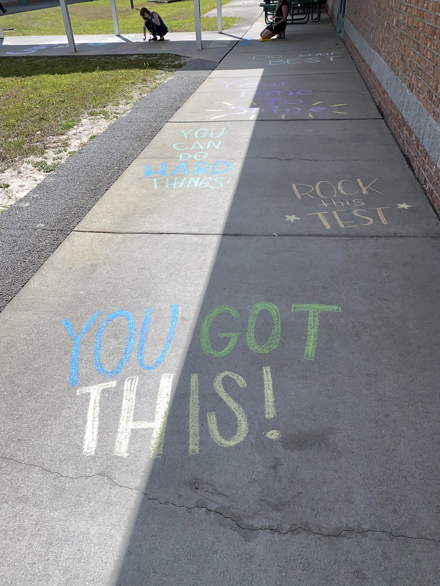 <a href="/spiritbelieves/">Spirit Elementary</a> wanted to spread extra encouragement to our students who are testing tomorrow. Thank you to everyone that joined in our ChalkTheWalk!