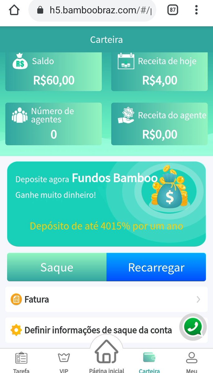 powerfandom's tweet image. Para quem quer uma renda extra, esse site está pagando 40 reais no cadastro. É um site fácil de uso!!

Link: h5.bamboobraz.com/#/pages/login/…