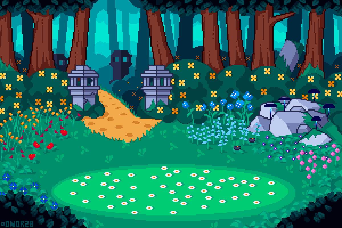 Onor28's tweet photo. #pixelart #ドット絵 #aseprite
Eu amo desenhar cenários 💙 https://t.co/KfaJTuEFZ5