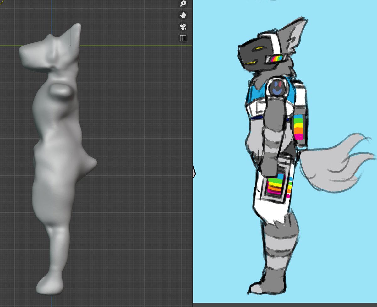 ok progress! I need to work more on the legs and chest, but the proportions seem to be ok now