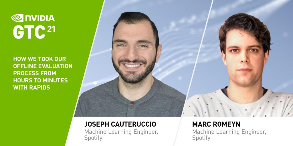 NVIDIAAI's tweet photo. Your favorite audio streaming service is music to your ears, thanks to smart recommender systems. At #GTC21, catch how platforms like @Spotify quickly evaluate these systems, which tailor #music recommendations, using @RAPIDSai. Register #free [S32017]: https://t.co/mJVcOxNIdN https://t.co/Ka2FawXEjF