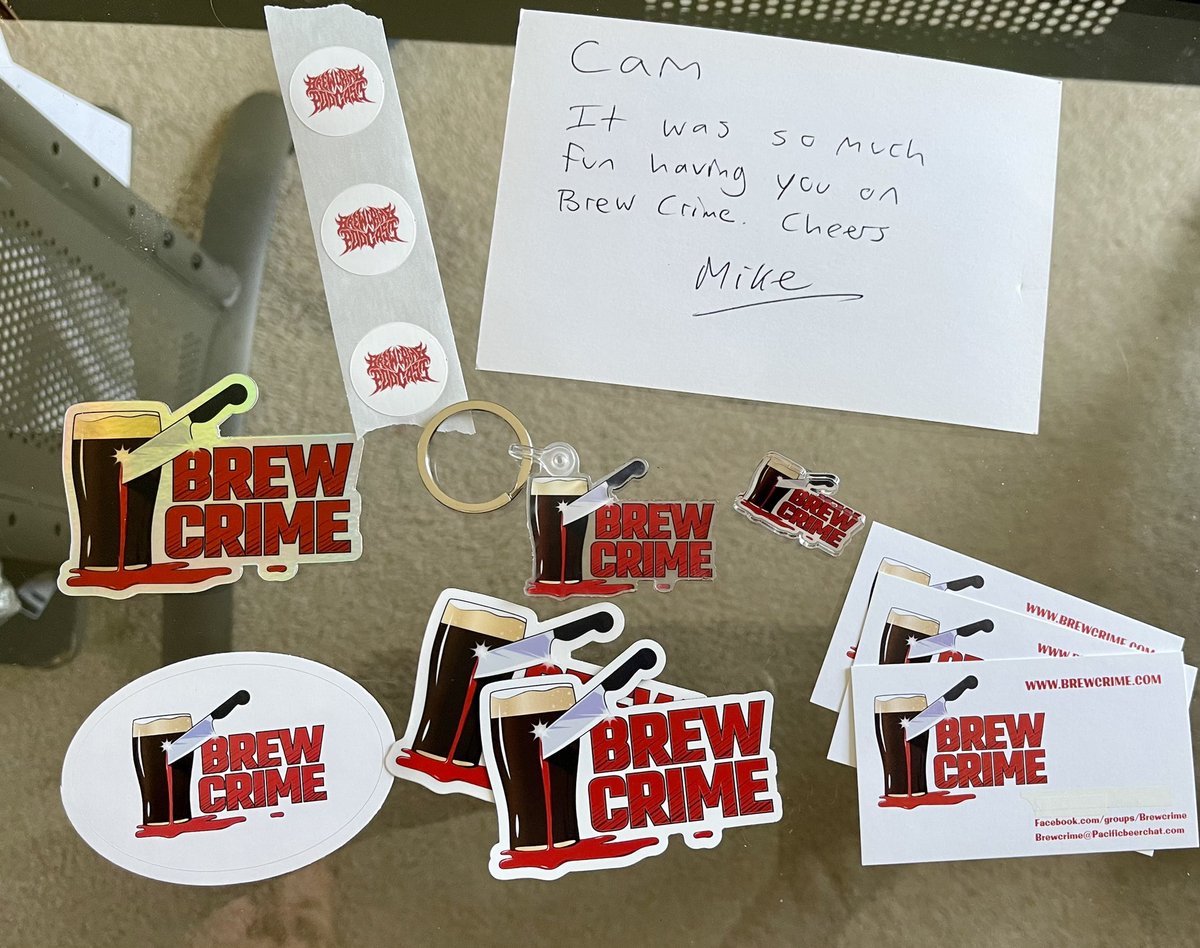 Awww.... look who made it into the club: MEEEEE! A giant thanks to Mike Garson for letting me be an official member of the Brew Crime Primetime Cool Kid Club. Love it all! ❤️👍🏼🤩😍