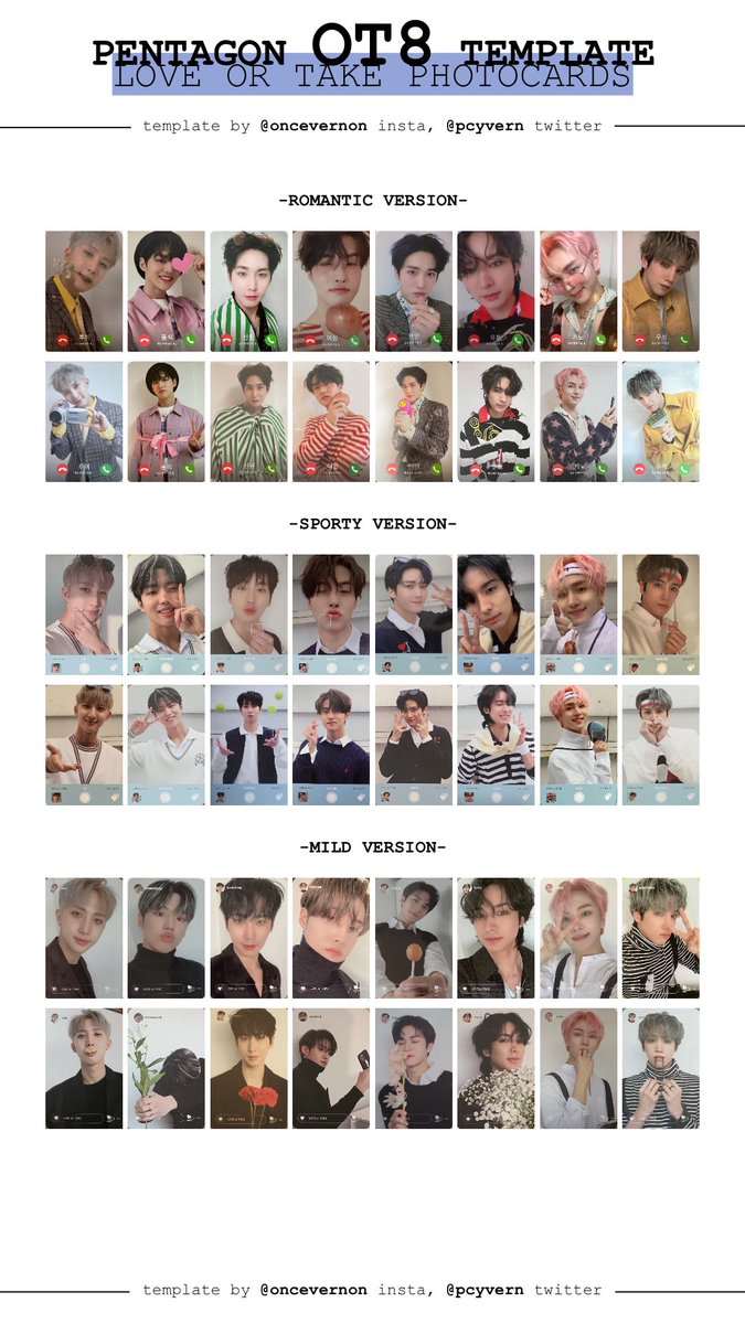 i made ot8 pentagon templates for all the love or take member slip