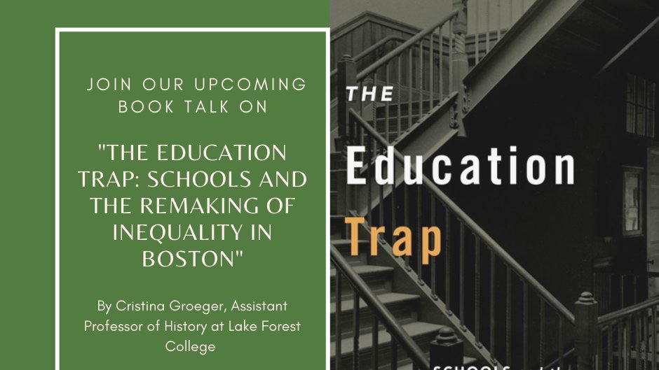 NickJuravich's tweet image. For the second time in just over a month, I get to talk with @tinagroeger about her awesome new book, THE EDUCATION TRAP, this time with @UMBLeadershipEd's @TaraLParker. Come join us on Tuesday, April 13 at 3pm! umassboston.zoom.us/meeting/regist…