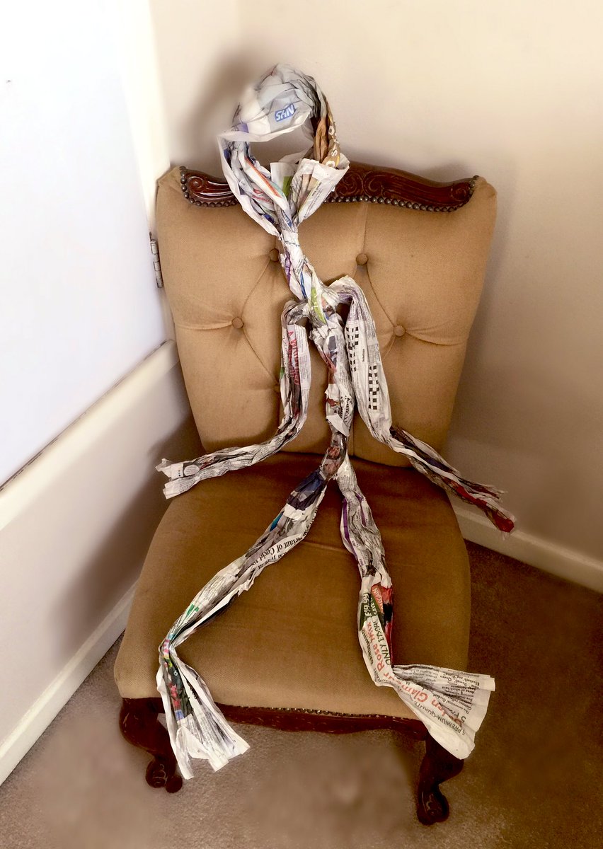 This Guy is still hanging around from a #zoom puppetry workshop I did last month-miss Puppteering so much come on Covid pls go away so we can go back to some sort of normal! #puppets #workshop #puppetry #paperpuppet #teaching #training