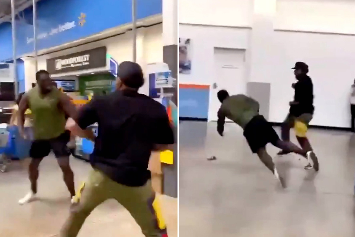 No, that wasn't ex NFLer Bruce Campbell getting his ass kicked in Walmart