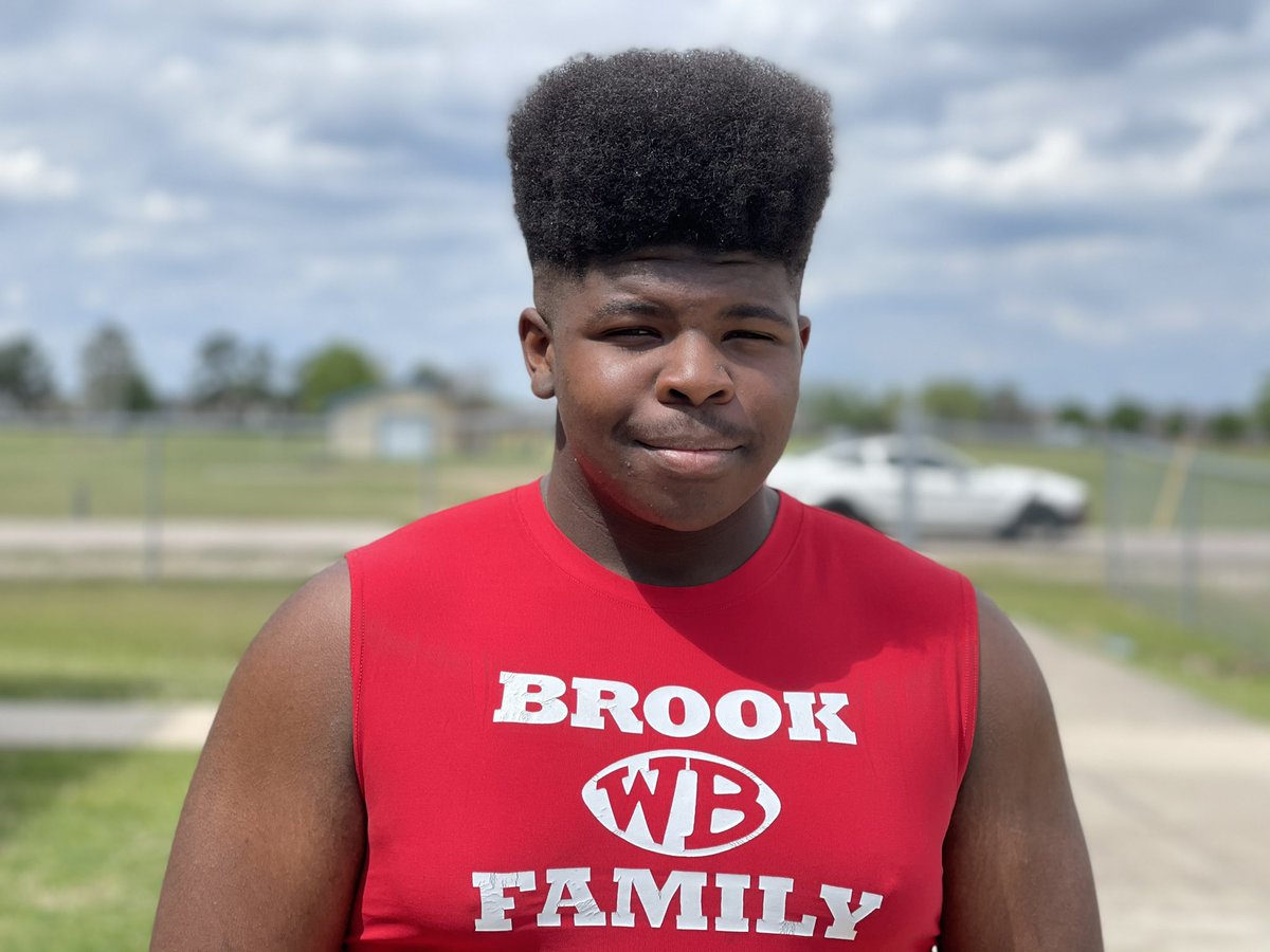 2024 Beaumont West Brook OL Arthur Hebert is a physical kid. 6-3, 275 and rocks the best hair in southeast Texas.