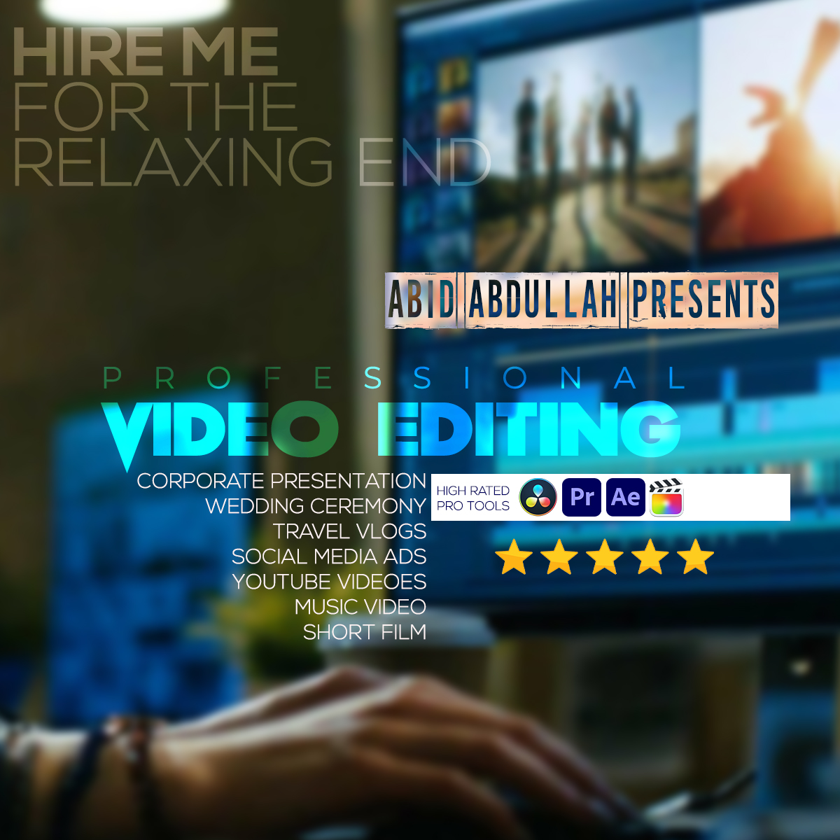abidabdullahh's tweet photo. Need a professional video editor?
-https://t.co/uKkRVbs0b1
Hire me ASAP for your projects like...
-Corporate Presentation.
-TV/Social Media Ads
-Film Editing &amp; Color Correction
#videoeditor #provideoeditor
#trendingvideo #videoedit
#bestvideoeditor #videoediting #socialmediavideo https://t.co/jCBKdXUxLE