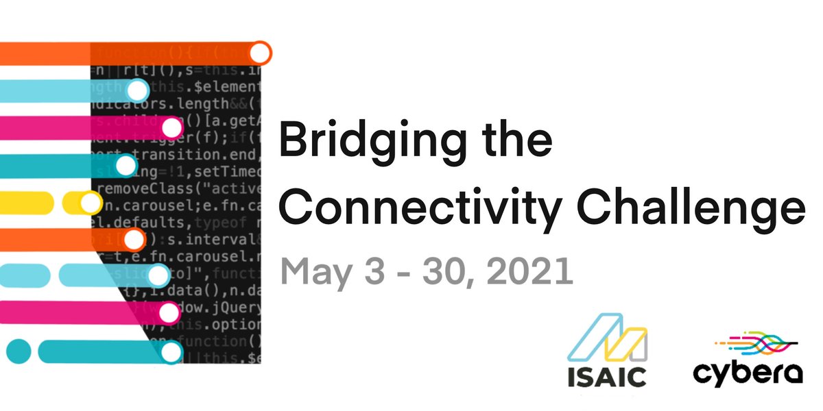 We're proud to partner with <a href="/poweredbyisaic/">ISAIC</a> &amp; <a href="/RuralMA/">Rural Municipalities of Alberta</a> to launch the Bridging the Connectivity Challenge hackathon. Over $4,000 in prizes are available for those with the best discovery on how #connectivity impacts the lives of those in rural Alberta. cybera.ca/connectivity-h…