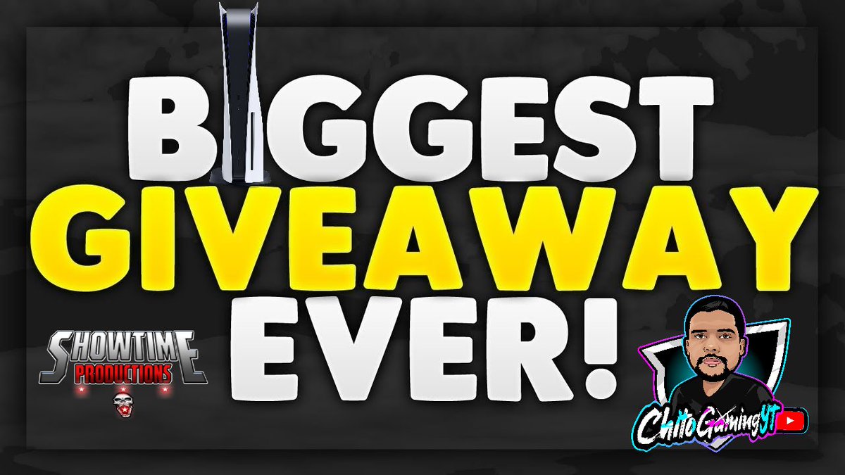 🥳THE BIGGEST GIVEAWAY 

🎁 #PS5  STANDARD EDITION WINNER WILL BE ANNOUNCE 4/9/2021

-Must be following 
@ChitoGaminYT
            &amp; 
<a href="/ShowtimePro4/">Showtime</a>

 -RETWEET &amp; LIKE
-COMMENT:#PS5 

🍀GOOD LUCK!