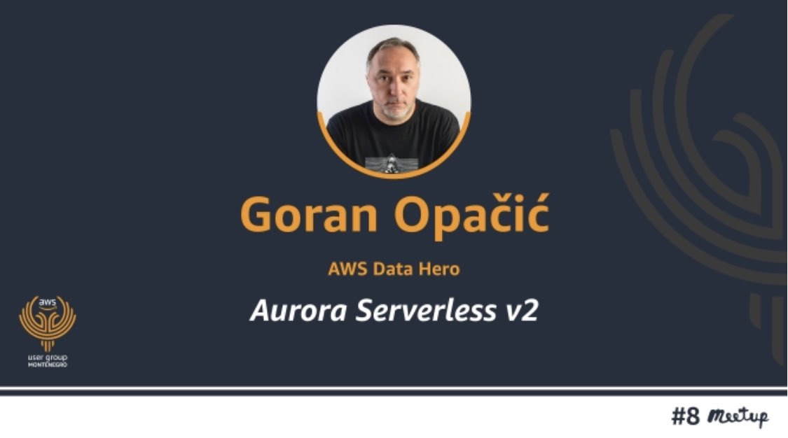 devclubme's tweet photo. 📣 Zdravo svima, 8. meetup AWS zajednice u Crnoj Gori je u srijedu, 7. aprila 2021. u 18h.Ovoga puta AWS Data Hero Goran Opačić🌟 će nam pričati o Aurora Serverless v2 ili AWS Serverless relacionoj bazi.🚀
Pridružite se i registrujte na sljedećem linku:
https://t.co/Hkysev9ixp https://t.co/0klBDiih1b