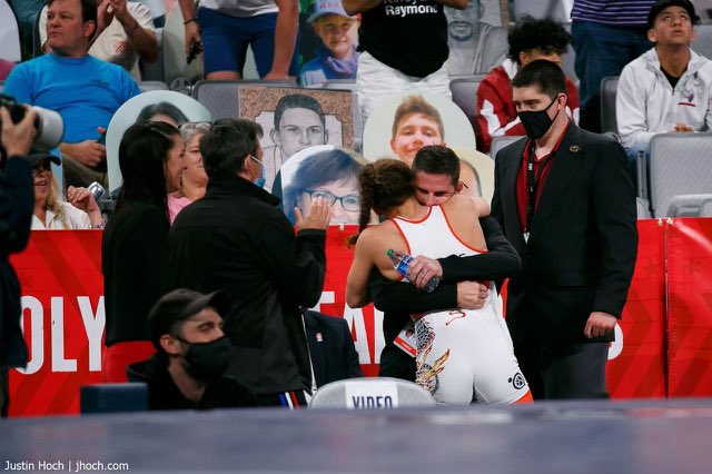 Congrats to National Coaches Council member <a href="/LeePritts/">Lee Pritts</a> and his Olympian <a href="/MiraculousKC/">Kayla Miracle</a> . Coach Pritts helped place 4 athletes on the USA National team and is sending 1 to #tokyo2021 Games! <a href="/ASUWrestling/">Sun Devil Wrestling</a>