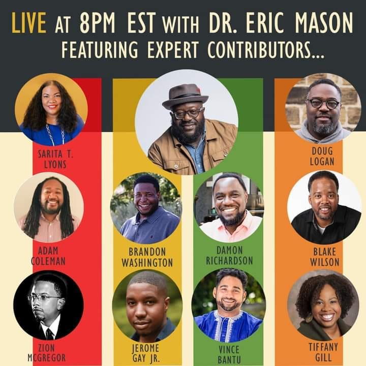 🔥 Tomorrow is the release of Urban Apologetics: Restoring Black Dignity with the Gospel! The crew of EXPERT CONTRIBUTORS will join Dr. Mason for a release day celebration! Watch Instagram and his professional Facebook pages at 8pm EST to catch the notification when it starts.