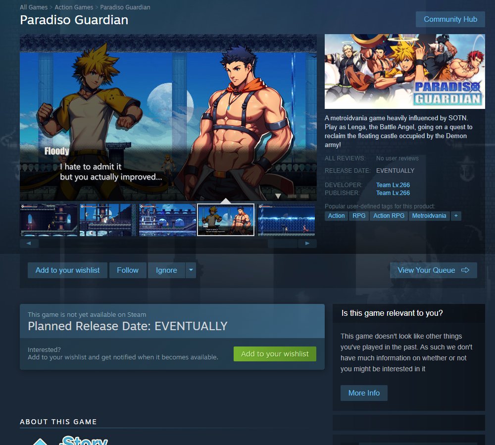 Paradiso Guardian on Steam