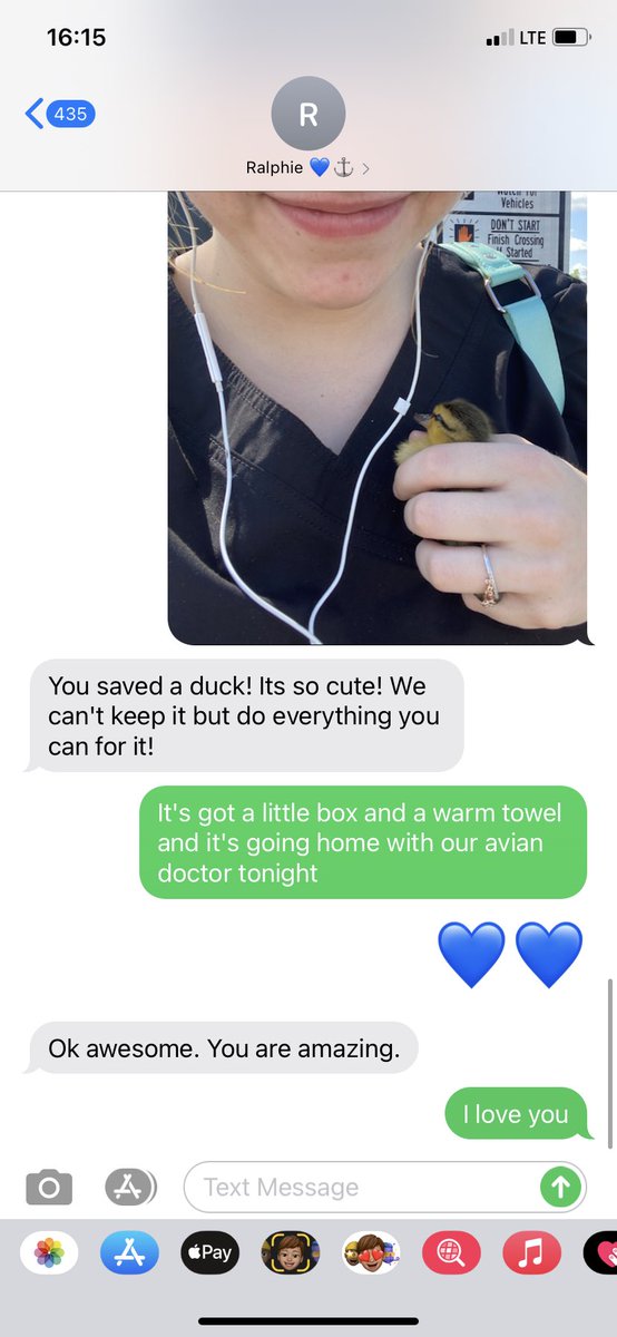 Lisa_Marcy14's tweet photo. Once dated a boy who used to act surprised/put out every time I picked up a random stray. “Why did you do that.” “Why didn’t you just leave it for someone else to grab.” Today I picked up a duckling on a four lane road and got this response. I met my soulmate. https://t.co/f6c66iAVqA