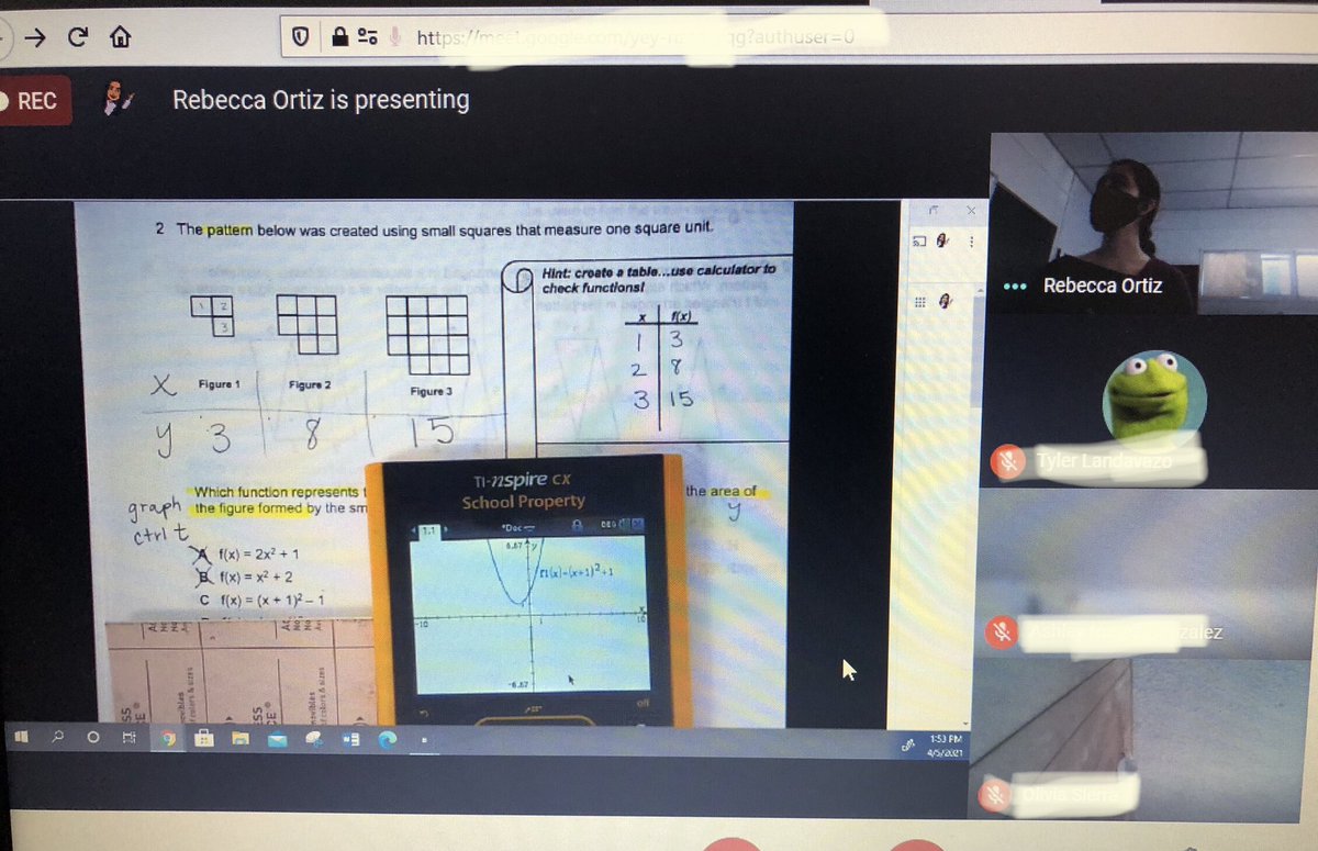 RealRobRobledo's tweet photo. Inclusive Vocabulary &amp; Flexibility in the Class Make for Dynamic Lessons When Ms. Ortiz &amp; Mr. Beltran are Co-Teaching. 

Today’s Lesson: 
“Arithmetic Sequence, Tables &amp; Patterns.” 

There is Obvious Alignment with Our Algebra I Team.  
#BigRedPride 📐📏📊✏️
#EducationalRecovery https://t.co/asNfsysFPr