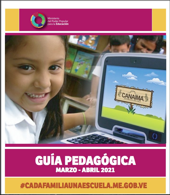 #GuíaPedagógica II En Venezuela seguiremos fortaleciendo nuestro sistema educativo y los estudiantes son los protagonistas, te invitamos a descargar nuestra Guía Pedagógica (marzo-abril 2021) ➡️ bit.ly/2Q1RNPm <a href="/NicolasMaduro/">Nicolás Maduro</a> @psuvaristobulo #RadicalesContraLaCovid19