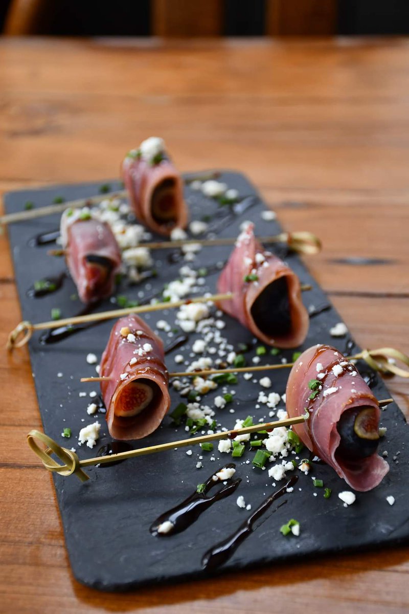 Figs In A Blanket. Mission Figs, Serrano Ham, Maytag Bleu Cheese, &amp; Balsamic.

#discovernepa #TakeMeToLedges #ledgeshotel #glasswinebarkitchen #glasswbk #foodie #foodpics #yum #yougottaeatthis #SettlersHospitality #smallplates #stayselect #visitpa