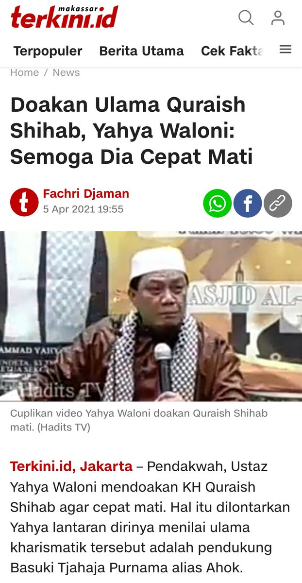Mualaf satu ini semakin kelewatan. Kalau saja boleh adu pukul, aku bersedia adu pukul dengan Waloni ini jika cara-cara beradab tidak bisa mencegahnya mengotori masjid dan mimbar-mimbar masjid dengan najis dari mulutnya.