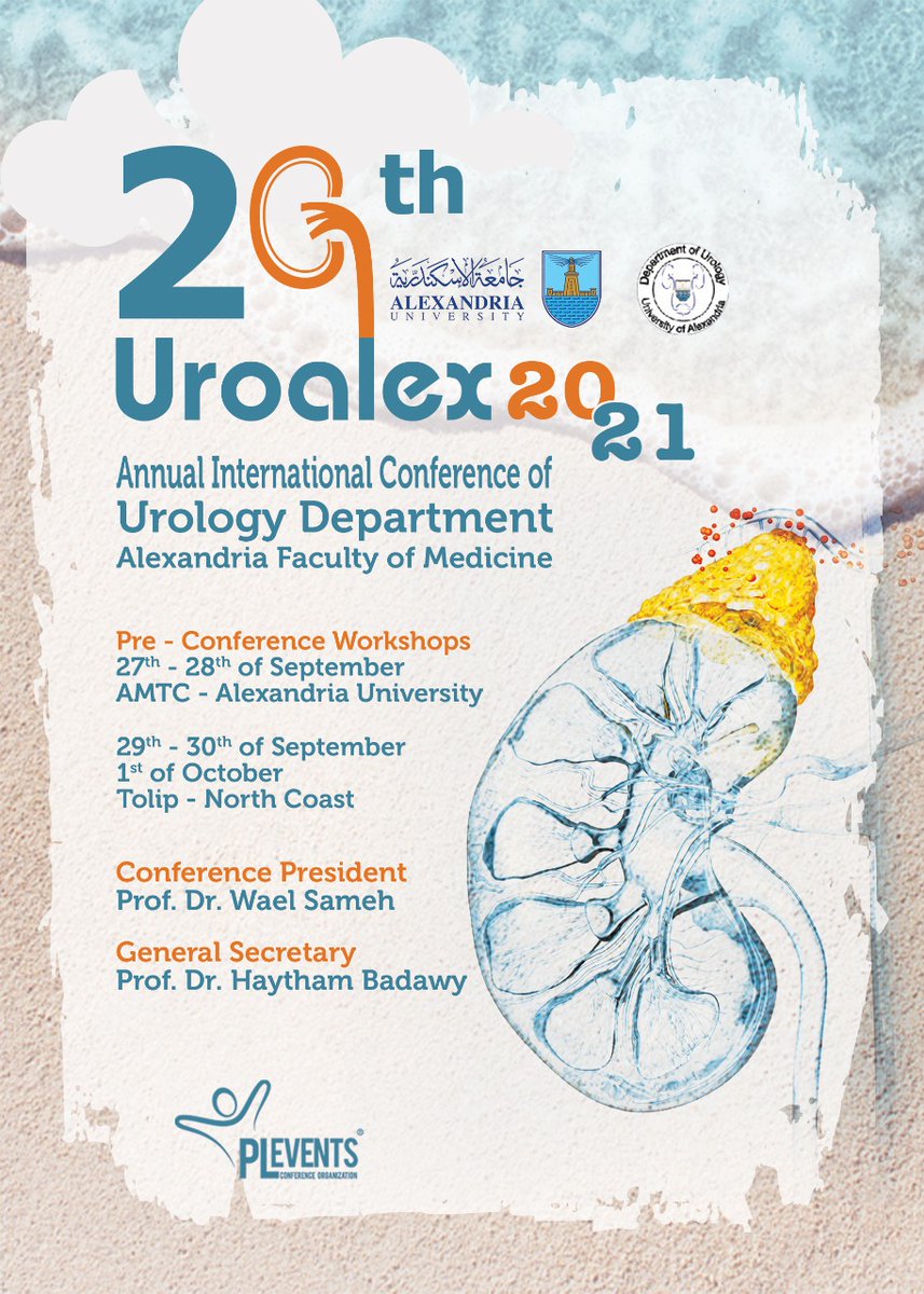 Mark your calenders for
#UROALEX2021 
The biggest urological event in Egypt
Meet world renowned experts