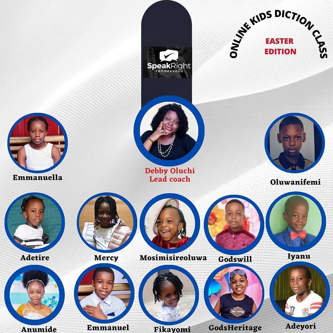DebbyOluchi4's tweet photo. Speak Right Academy is set to kick off her online Diction class for these kids on Thursday. I'm super excited. Watch out!
There is still room for registration. Let your kids join these super amazing Champs.
Details? Call 08064670111
#kids
#ispeakright
#speakrightrendezvous https://t.co/Yo5dDaicjU