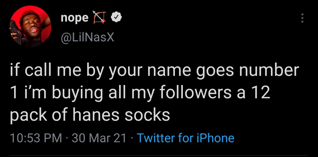 _bridger's tweet photo. @LilNasX Cool where's my socks https://t.co/dsyYIXyy7G
