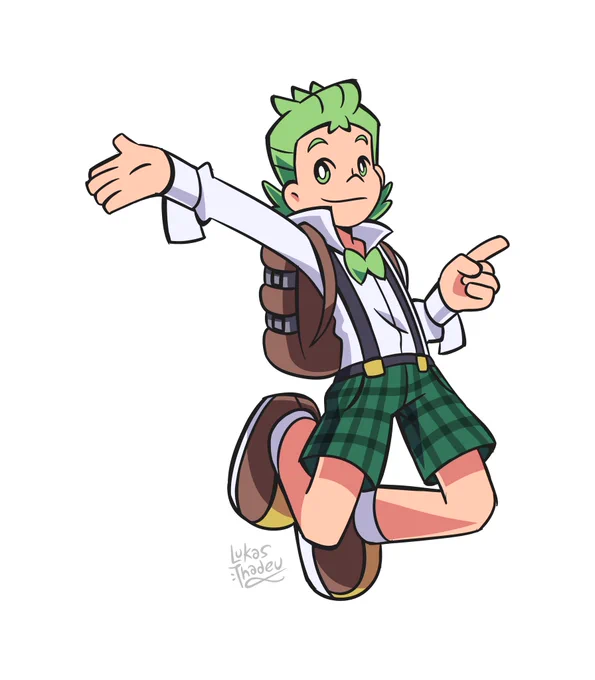 Day 5. The A-class Pokémon Connoisseur and former Striaton Gym Leader.. "It's evaluating time!"

Cilan!! 🍃
#anipoke 