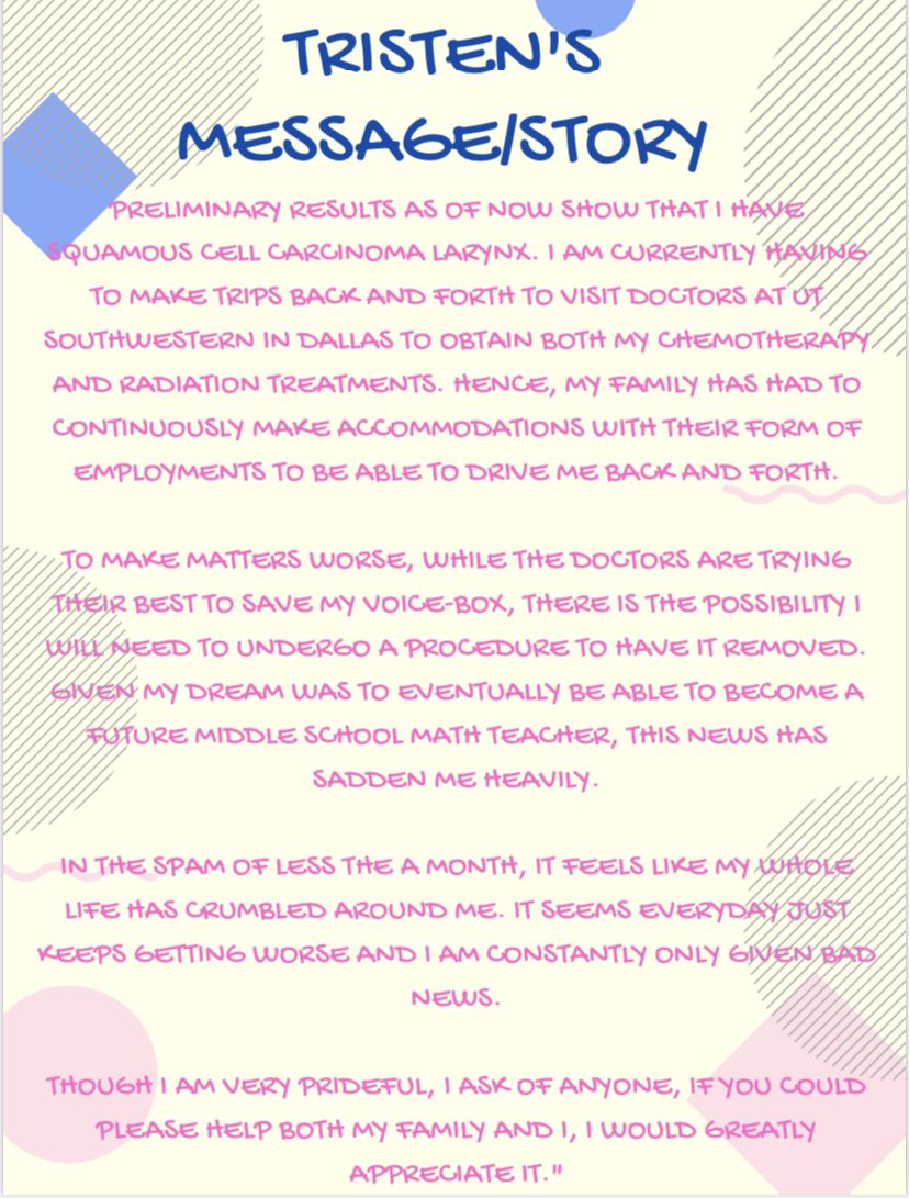 Big Jacks and Tristen need your help! 

We are trying to raise money for one of our former officers who had to stepped down because of her health. 

Please come to Bubbles and Ducktails on April 16th from 4-8pm to help us or donate to her gofundme via the QR code or link in bio.