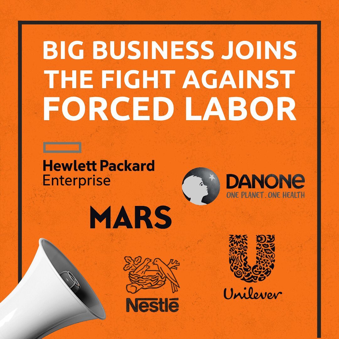 CASTLA's tweet photo. 🚨Big businesses join @freedomunitedHQ  &amp; Cast to end forced labor in California! 
 
We are grateful to @DanoneNA, @HPE, @MarsGlobal, @NestleUSA, @unileverusa who committed to supporting #AB364, a bill that would protect all temporary migrant workers!

https://t.co/B4fqGDSirp https://t.co/8AtkbAR7TB