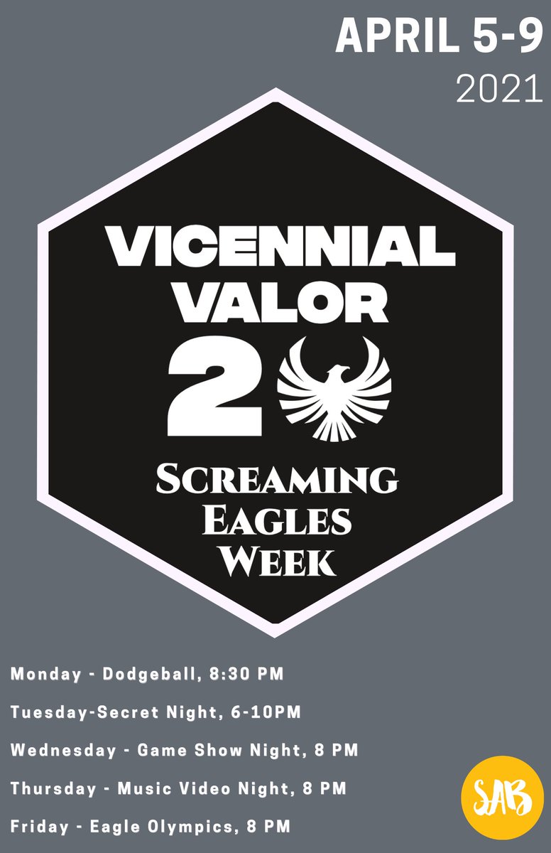 TalonNU's tweet photo. NU’s first Vicennial Valor celebrates 20 years of Screaming Eagles Week Traditions. Read more about it in our newest post.

https://t.co/NxqZwZoeYO https://t.co/fGZG9kJmYt