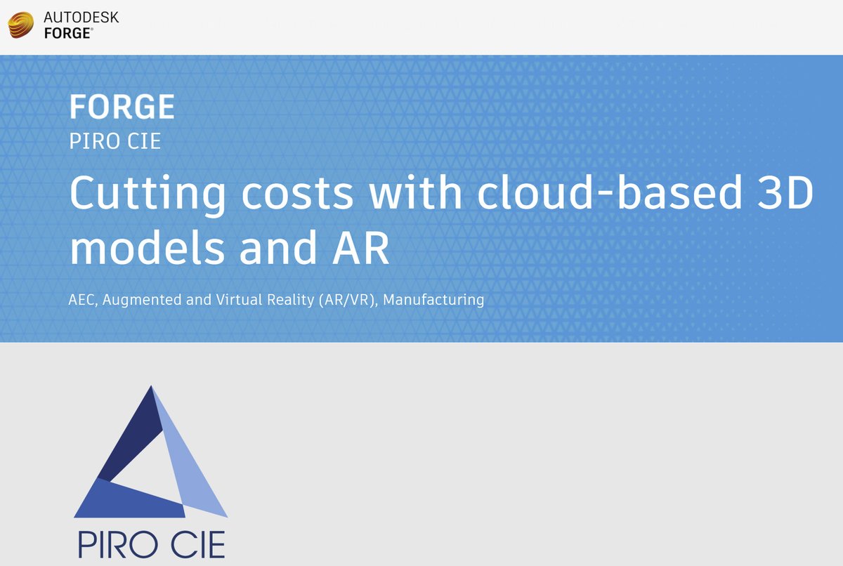 [Témoignage] #BIM Une application de <a href="/PIRO_CIE/">PIRO CIE</a> une société Nantaise, permet une réduction des coûts sur le chantier grâce aux modèles 3D et #RV / #RA basés sur le cloud @AutodeskForge
autode.sk/3rQAEWf