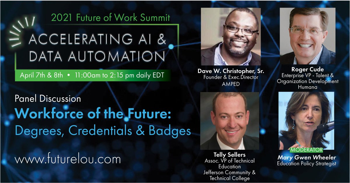 Businesses want employees with specific tech skills who can work in a professional setting. Learn how Louisville nonprofit organizations, corporations, and colleges are teaming up to make it happen. ai_summit_2021.eventbrite.com/?ref=estw 
#Futureofwork2021 #tech #datascience #nonprofits