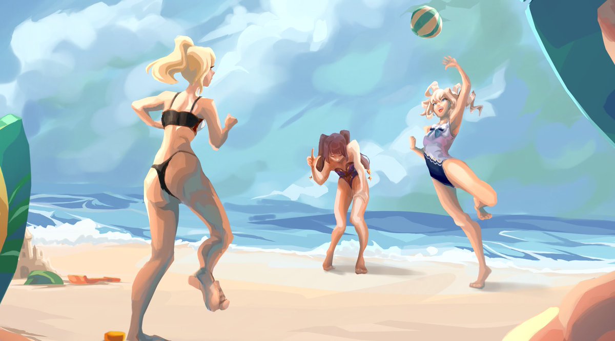 🏖Beach day! 
.
I might add onto this theme with more characters later depending on how I feel 😊
 #原神 #genshinimpactfanart