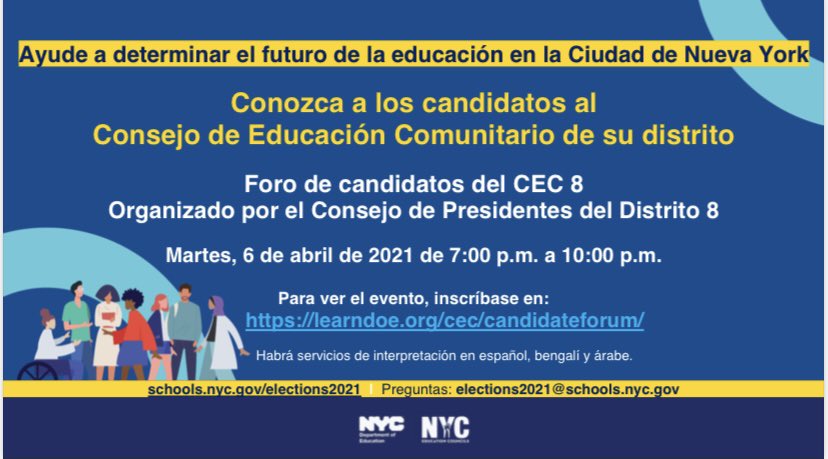 RisingStars36's tweet photo. #CEC8 Community Education Council Candidate Forum #YourVoiceMatters #StrongerTogether #ParentsAsParents https://t.co/LYpNfEC9Kn