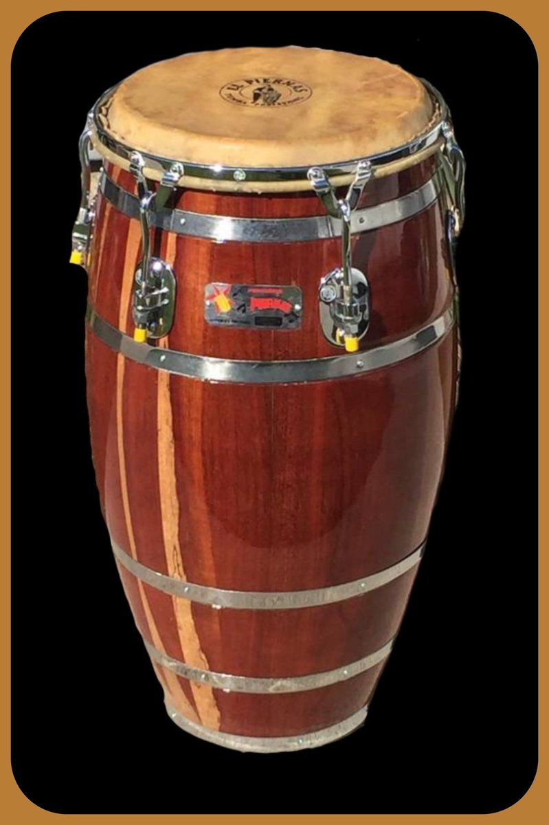 UsRumberos's tweet photo. This classic high end tumbadora by Hector Rocha "El Piernas" was made in Colombia . The Tumba you see here is made from Heartwood of Guayacan timber. The trees are indigenous to the Caribbean and the northern coast of South America. They can easily cost $1000 a piece. https://t.co/CKymItxwu3
