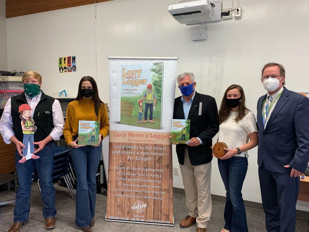 At each stop on the tour, a local legislator serves as the guest reader. Today's special guest was <a href="/SenGeraldAllen/">Senator Gerald Allen</a>. He was joined by the book's author, Stephanie Fuller.