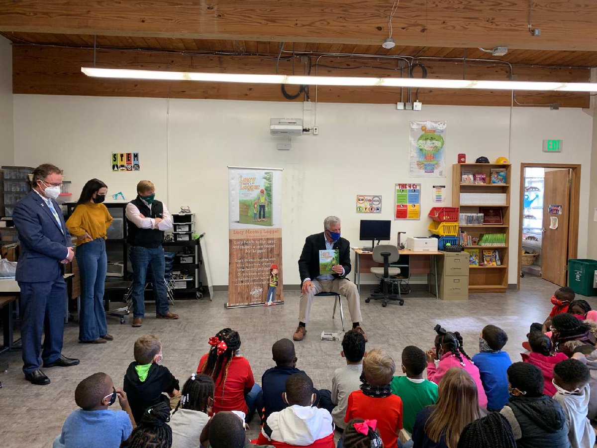 .<a href="/WoodlandForrest/">Woodland Forrest Elementary</a>  was the fifth stop on  <a href="/ALForestry/">AL Forestry Assoc</a> Lucy Tour which is going around the state to teach first graders about the importance of the forest product industry. The goal is to educate kids on the industry's importance and introduce them to careers in forestry.