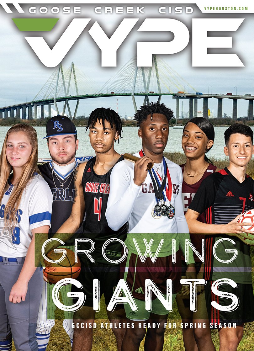 🚨VYPE <a href="/GCCISD/">Goose Creek CISD</a> 2021 Spring Cover Reveal 🚨

Congrats to <a href="/RSS_softball/">Lady Ranger Softball</a> Kearston Gooch, @RSS_baseball <a href="/Ryan_flores09/">Ryan Flores</a>, <a href="/GCMBoysHoops/">Goose Creek Memorial Boys Basketball</a> <a href="/sambradford22/">Sam Bradford</a>, <a href="/gcm_soccer/">GCM Boys Soccer ⚽️</a> Jonathan Diaz &amp; <a href="/baytownleefb/">Baytown Lee Football</a> <a href="/_trud3ll/">Trudell Berry ✞</a> and <a href="/_vantasia/">vanny 💞.</a> who grace the cover of this one! #vypecampus