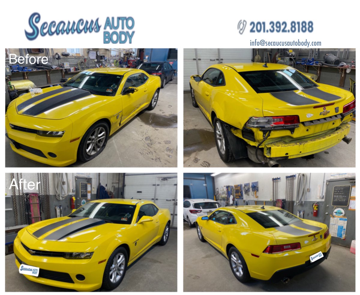 SecaucusAuto's tweet image. ! MAKEOVER MONDAY ! Check out this awesome repair we did on a 2014 Chevy Camaro. We were able to repair this Chevy Camaro and now it looks good as new! If your vehicle is in need of repair, contact us at 201.392.8188 or email us at info@secaucusautobody.com