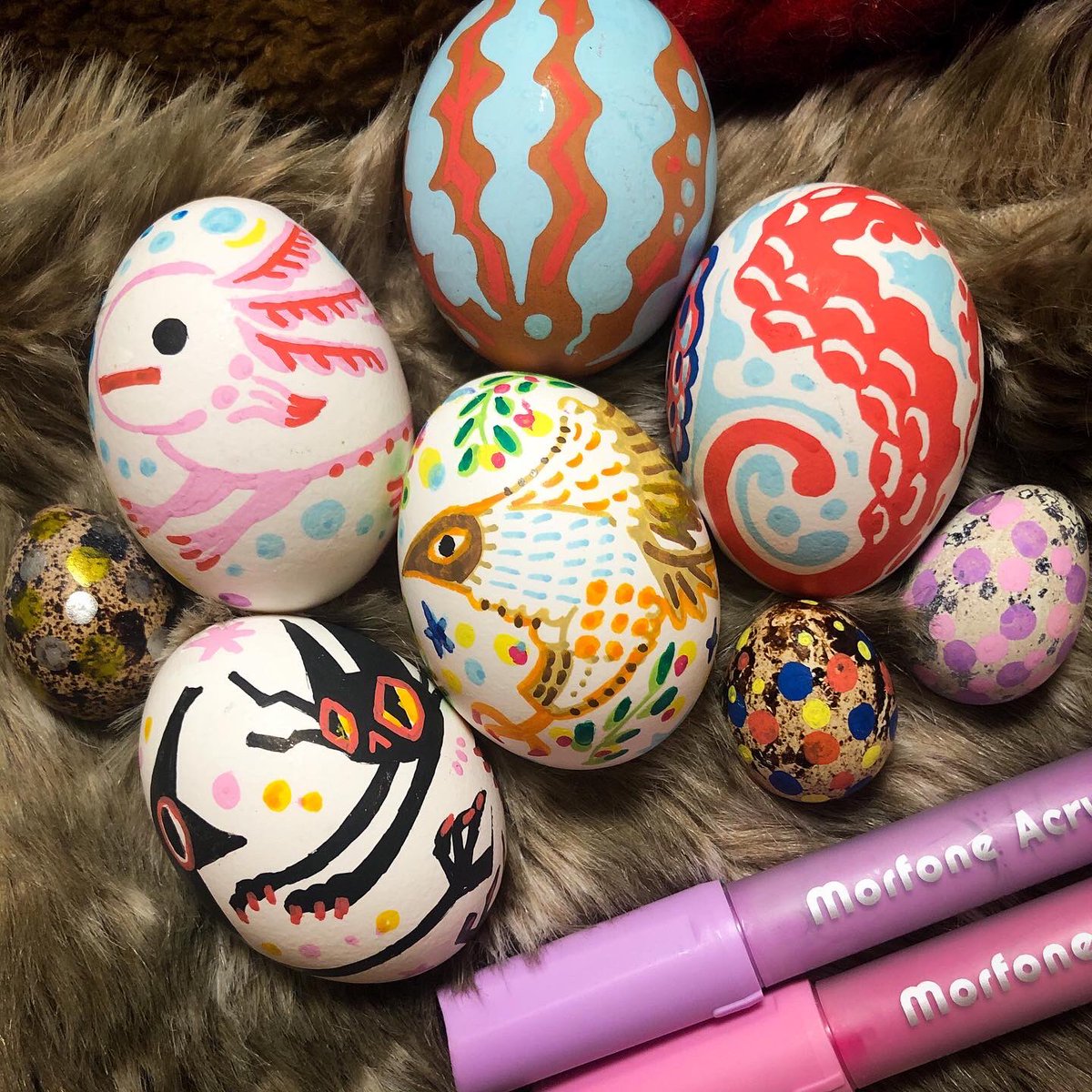 meta_meta_a's tweet photo. Happy easter with acrylic pens๐ฅ๐ #easterย #Easter2021ย #morfone https://t.co/W7AJFCrSbg