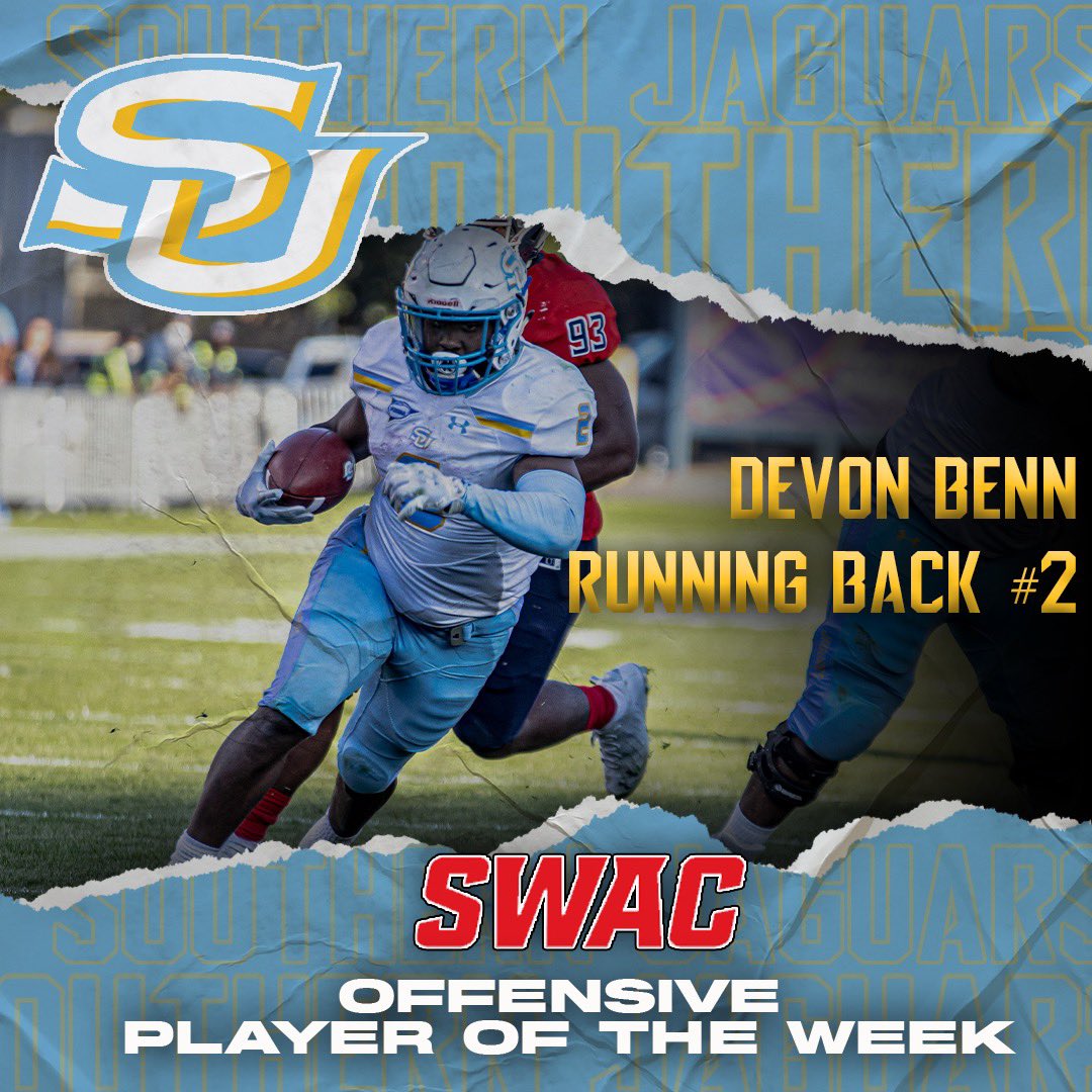 GeauxJags's tweet photo. Congratulations to our SWAC players of the week #GeauxJags #presSUre https://t.co/OjDsEchJLz