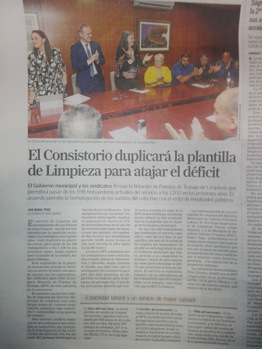 La concejal del <a href="/PSOECanarias/">PSOE Canarias ❤️🇮🇨</a> <a href="/Imedinamonte/">Inmaculada Medina</a> no respeta al colectivo de trabajadores municipales de @LimpiezaLPG, pues no se entiende el porqué de tanta traba para aplicar la #RPTLimpieza acordada y firmadao por el Alcalde <a href="/HidalgoAlcalde/">X</a> en el 2019
cobaslimpiezaviaria.org/el-comite-de-l…