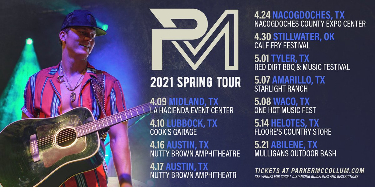 Parker McCollum (@parkermccollum) on Twitter photo More dates! Go get ya tix: bit.ly/PMTour2021 More dates! Go get ya tix: bit.ly/PMTour2021
