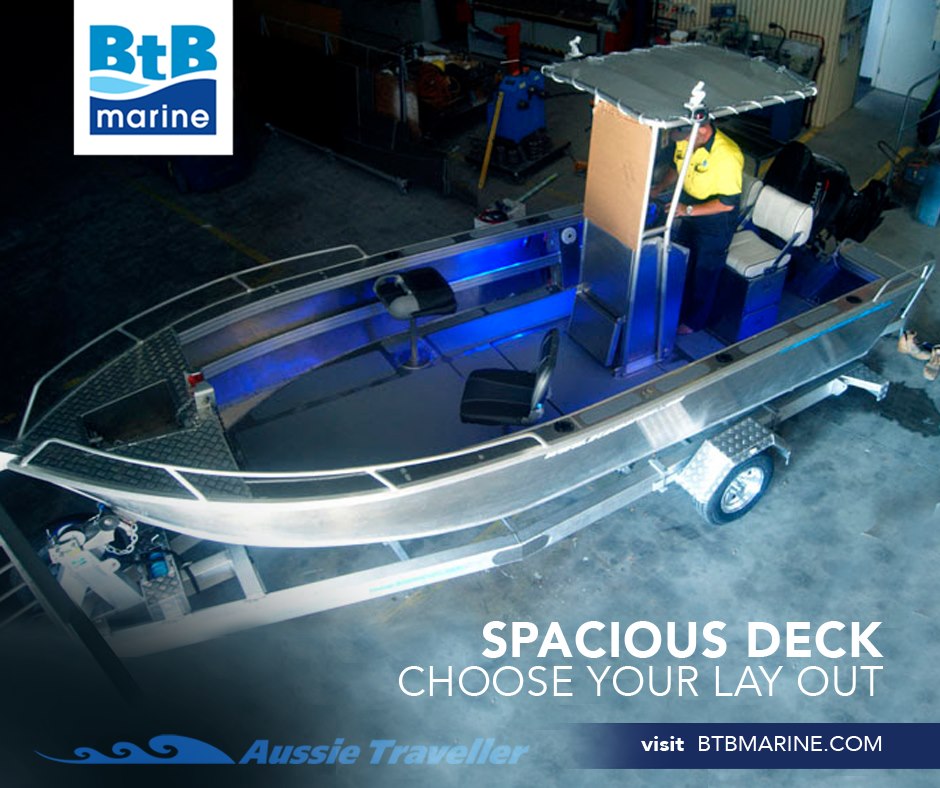 btb_marine's tweet photo. With our Aussie Traveller 5.7m boat, you have a spacious deck & you get to choose the layout. Whether you want to make it easy to operate equipment, load & unload, or for the comfort of passengers, talk to the team at @btb_marine.
@seafoodAUS #profisher #masterfisherman #boating https://t.co/qxZ9MpdolK