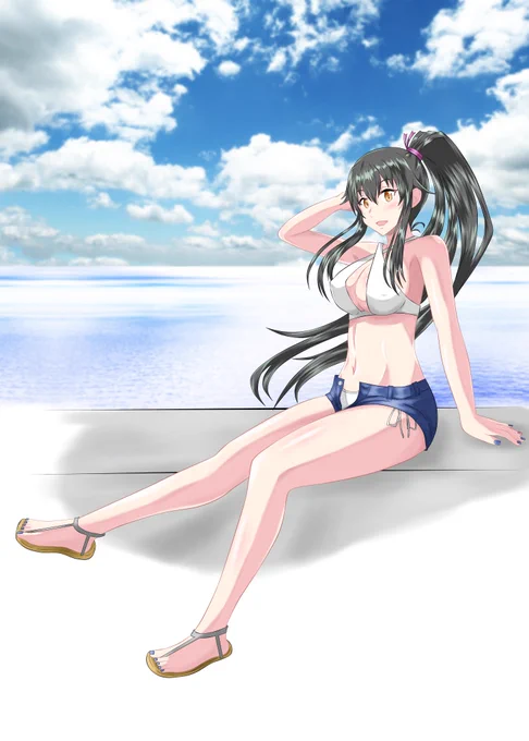 水着矢矧

「今日もいい風ね!」 