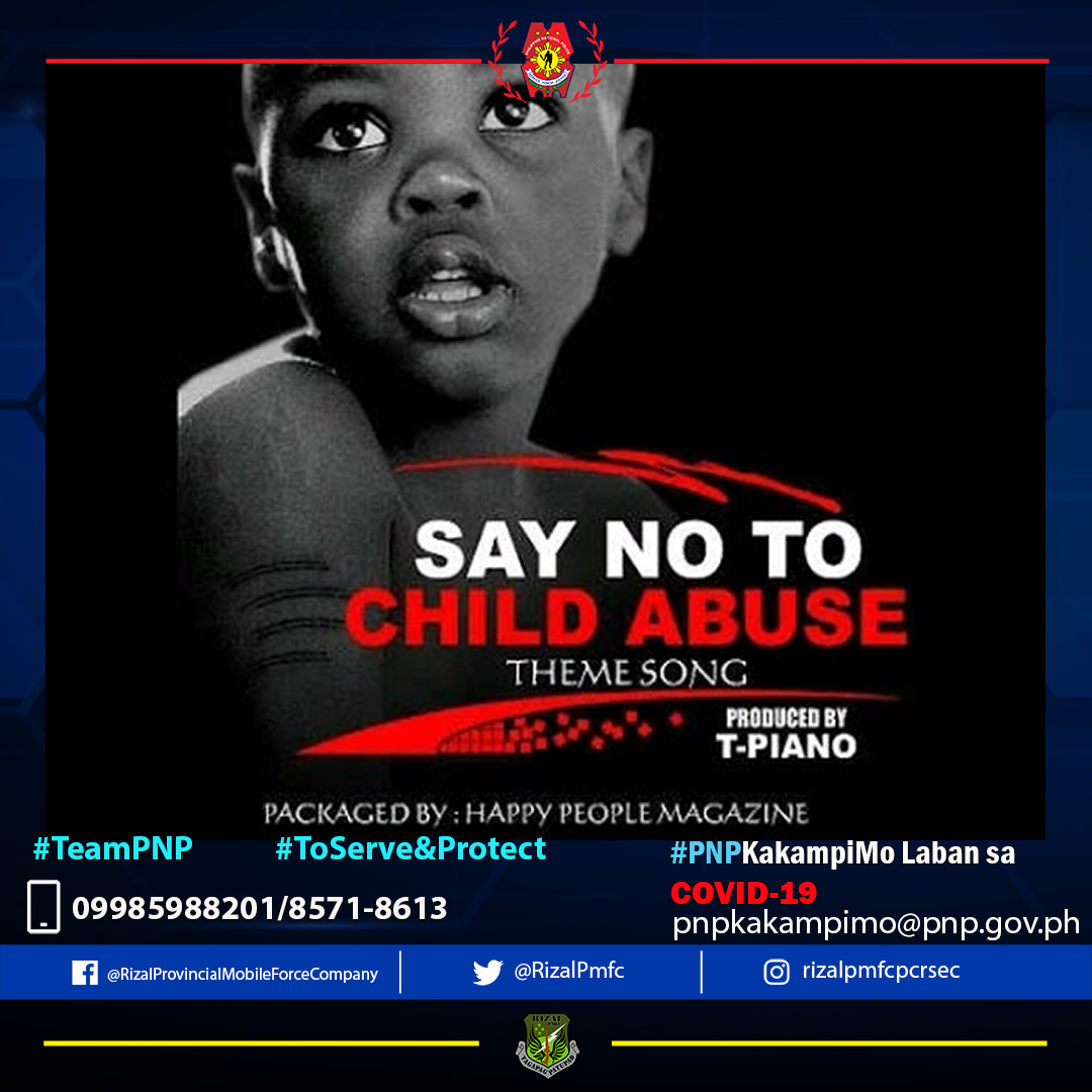 RizalPmfc's tweet photo. NO TO CHILD ABUSE
#PNPKakampiMo
#ToServeandProtect
#PNP4A
#TeamCALABARZON
#TeamRizal
#PusoAtDedikasyon
#KuyaOtepArguelles
#RPMFC https://t.co/jxAgVwCi1k