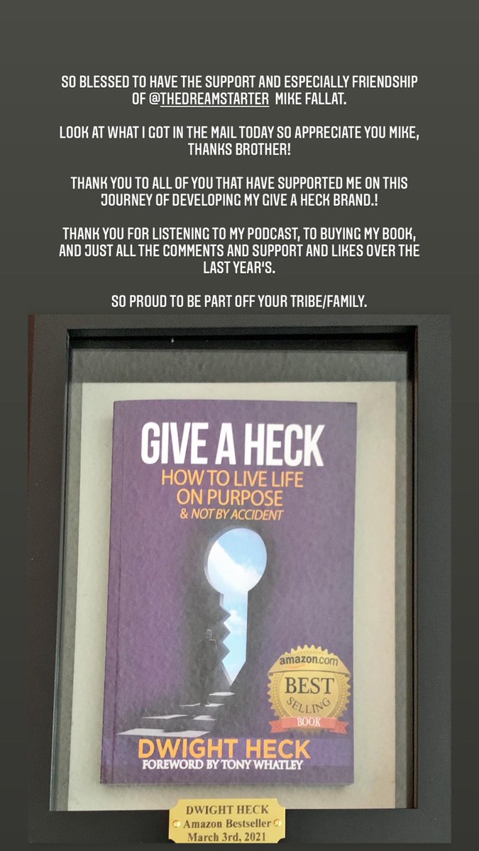 give_a_heck's tweet photo. Thanks for recognition Mike @thedreamstarter your the best.

#giveaheck #365drivensociety #365driven #aretesyndicate #iamarete #author #books #podcast #blessedbygod #god #grateful #family #invincible #knowledgeispower  #knowyourworth #leadership #bestselling #BestSellingAuthor https://t.co/ZuDC7Tk5ig