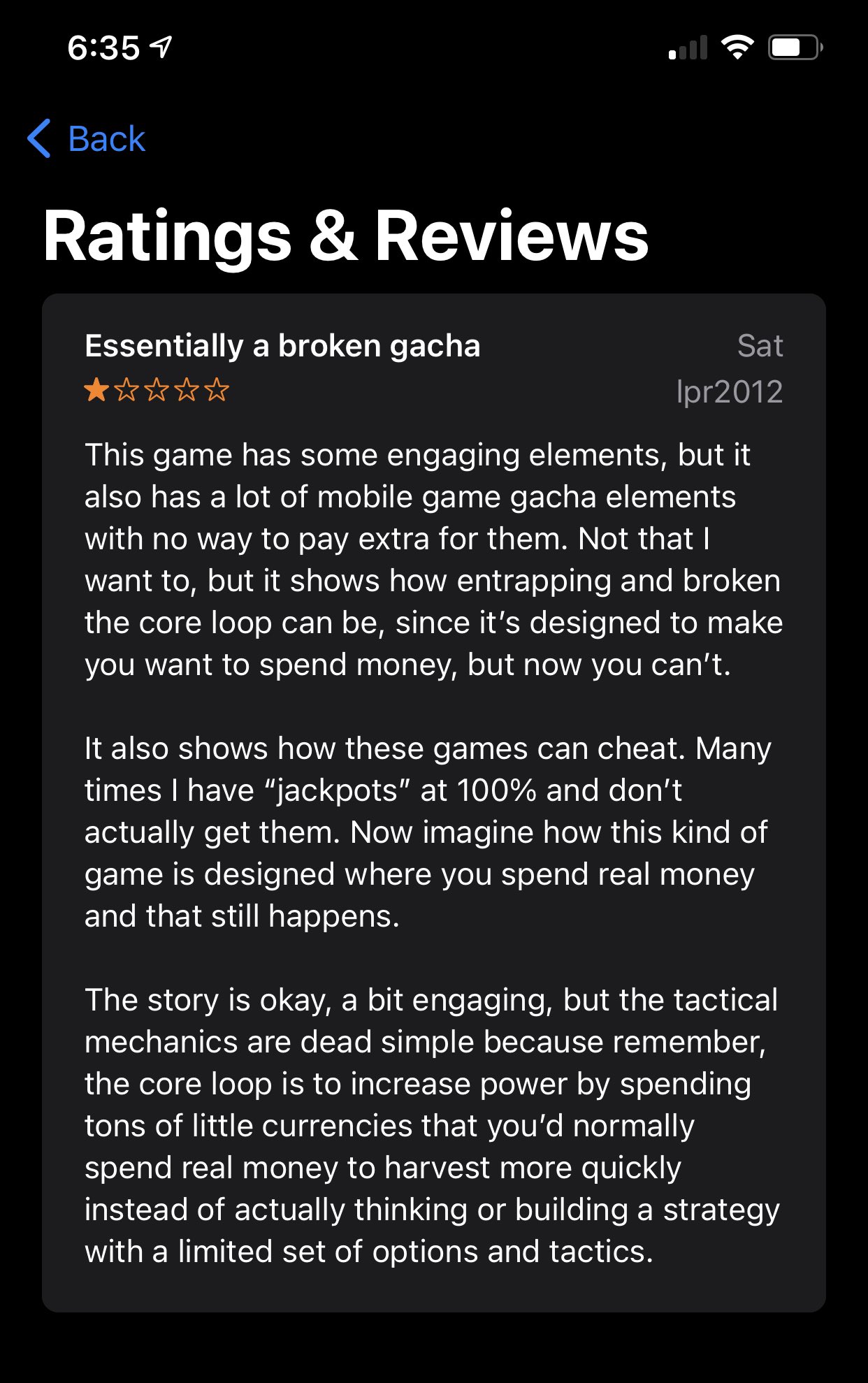 BikeMan on Twitter: "If you take a typical mobile game and remove the  entire real money spending element from it and the game becomes unplayable,  that's very telling. This is a review