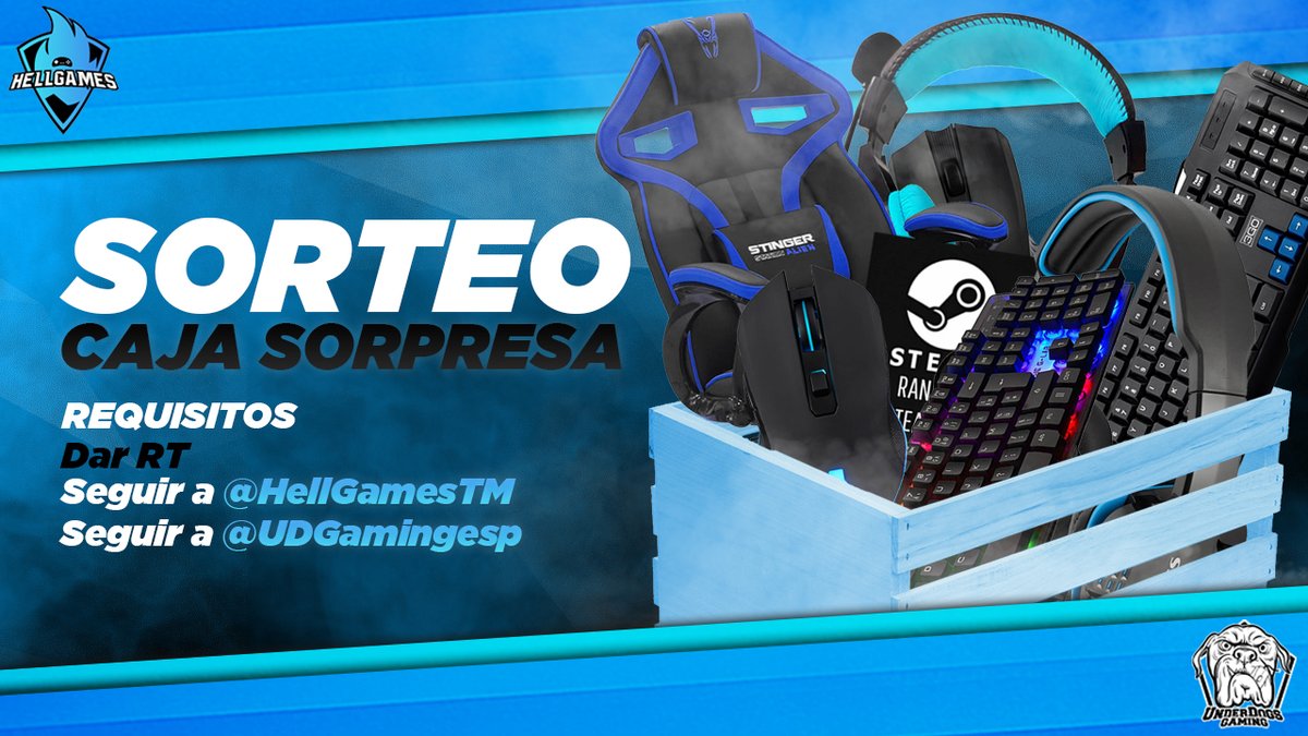 HellGames_es's tweet photo. 🔥 ¡#SORTEO DE CAJA SOREPRESA #GAMING! 🎁🔥

HASTA 120€ EN PREMIOS 🏆

REQUISITOS PARA PARTICIPAR:
• Dar RT 🔁
• Seguir a @HellGamesTM 
• Seguir a @UDGamingesp 

Finaliza el 26/04 ⏳

¡SUERTE! 🍀 https://t.co/IcLVPRd8ud